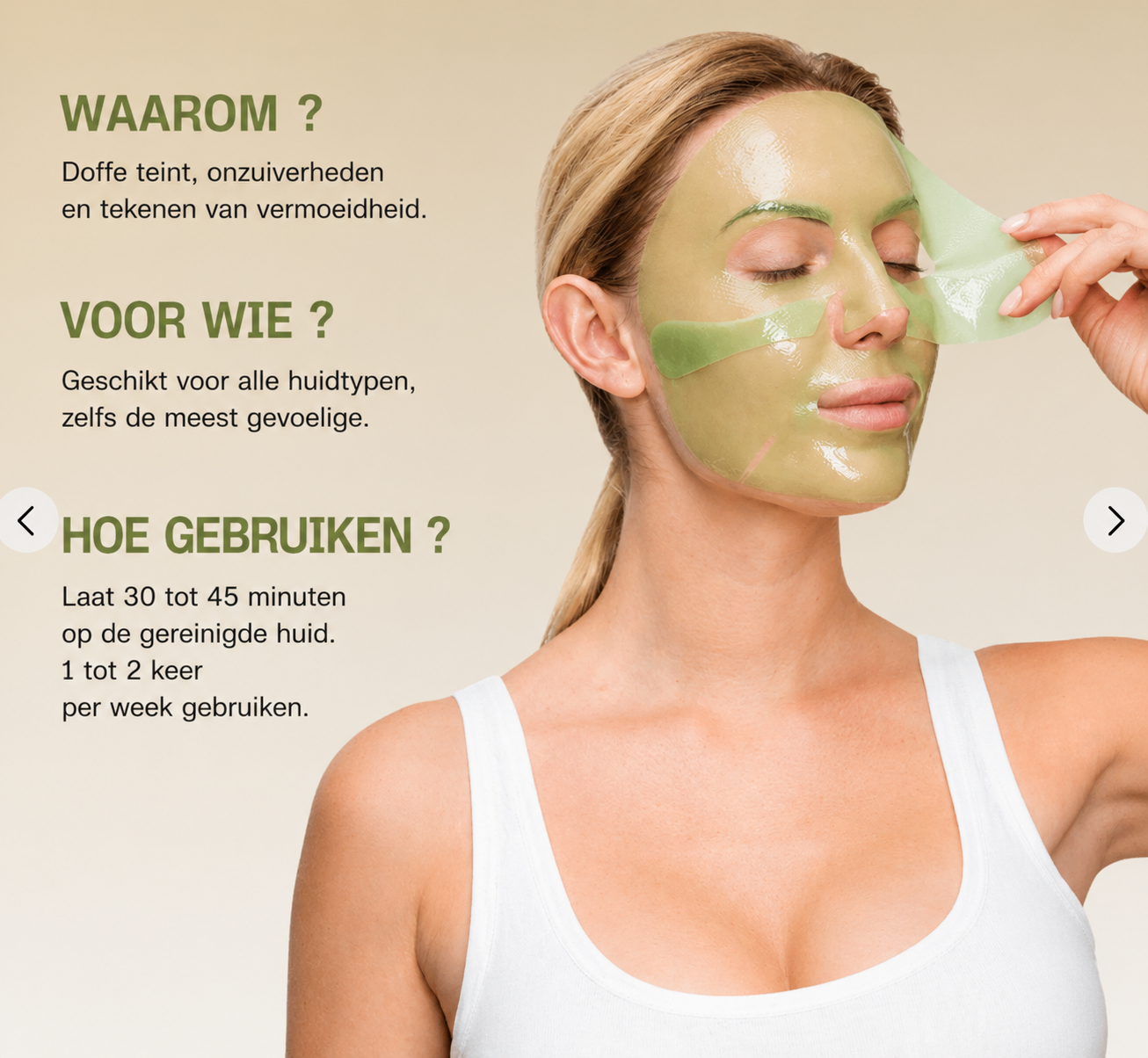Ellegante™ - Aloe Vera | Hydraterende gezichtsmasker